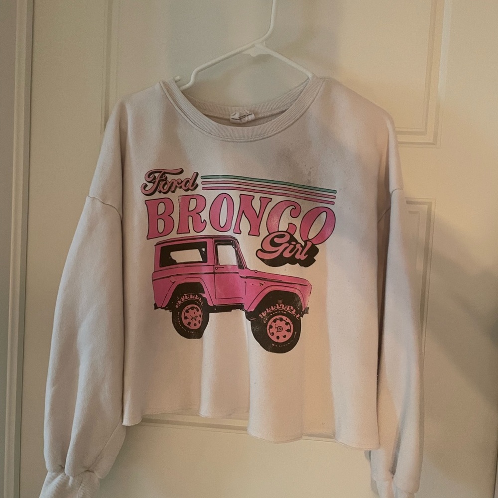 Ford Bronco Girl Pink Kids Shirt